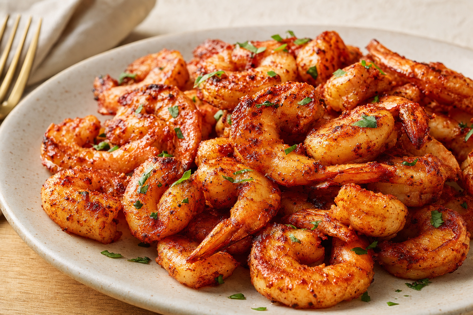 Air-fried Air Fryer Shrimp (Ready in 8 Minutes), plated and ready to serve